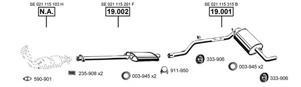 ASMET SE191485 Exhaust System